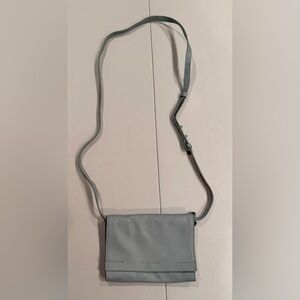 Lucky Brand Light Gray Leather Crossbody Bag